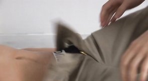 Good buddy with cute face gives a sensual blowjob on the knees