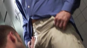 Sexy toned boyfriend fucked by two hunks from both sides