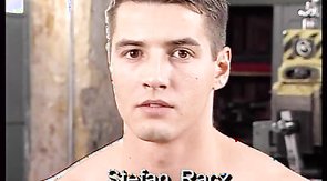 Good muscled hunks are screwing each other's butts in the line