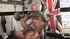 Muscled British boyfriends are screwing hard in the old gym
