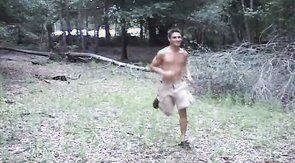 Pure outdoor love of two astonishing naked boyfriends