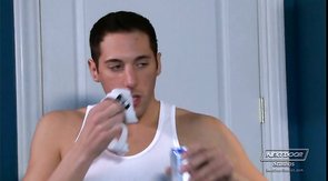 Guys in white shirts want to face fuck each other