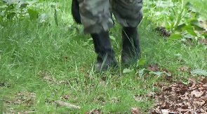 Hairy cock hottie gets a blowjob from a naughty-looking teen