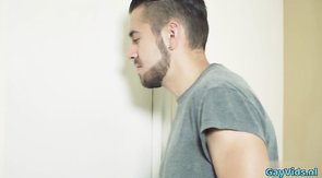 Big dick gay dildo and cumshot