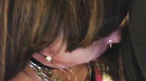 Amateur CD sucking big black cock