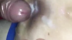 A slut being barebacked and creamed  on