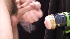 Fucking fleshlight hard uncut cock shaved balls cock