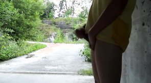 Swedish teen boy jerking outeside