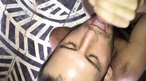 Sucking a big latin cock