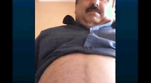 turkish grandpa shows his beautiful cock and balls