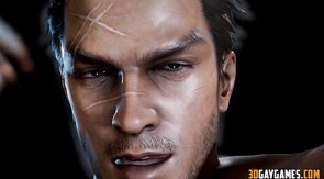 3D gays fucking futanari in threesome