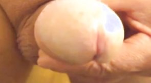 Grandpa Age 67 Smooth Furious Wanking Uncut Cock