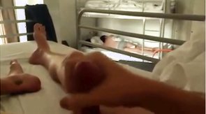 Hostel jacking next to resting backpacker