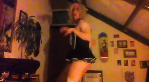 crossdresser dildo and dance!