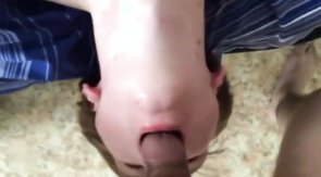 Facefucking and deepthroating Russian college twink