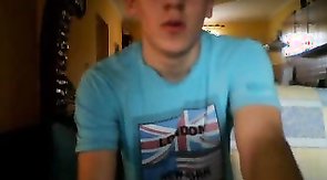 Cute amateur boy shows off his juicy asshole in close-up