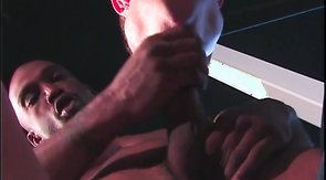 White man being fucked hard by big black dick!