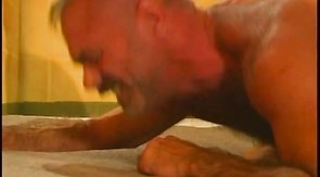 Brutal bear being fucked in missionary pose on cam