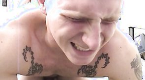 Muscular fucker is penetrating his friend in tight ass