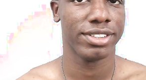 Chocolate boyfriend showing his big black dick in the video by Hung BF