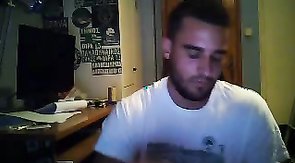 Sexy amateur boy is wanking his wiener with pleasure