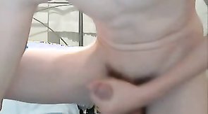 Young boy with cute cock pleasing himself and cumming big load