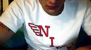 Tanned amateur boy playing with his juicy asshole