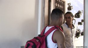 Seduced latino boy being sucked and fucked by hot gay