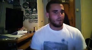 Straight BF undressing and pulling out his dick