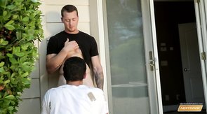 Hot outdoor blowjob and intensive indoor anal sex