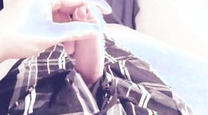 Teen Boy jerking off uncut cock