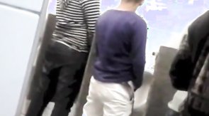 guys at the urinals looking for action again