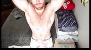 Ginger Hunk Seth Forena Bed Jerks his Cock Until He Cums