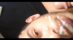Arab Boy take the full load of daddys cum..