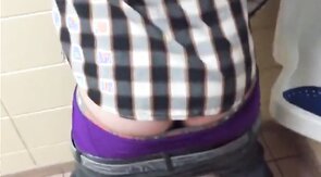 cute anon ass bareback at college toilet and breed