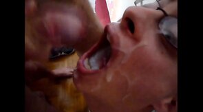 Amateur boy swallows multiple loads