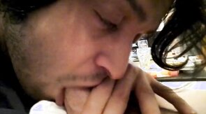 Twinks friend blowjob before sleeping with cumshot drinking