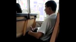 caught jerking off in the bus