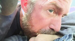 Manthroat Sucks pupbalto in car in public