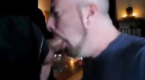 Deep Throating Guy in Suit Cum Swallow