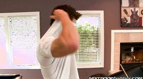 Sweet boys are banging hard right after playing pool