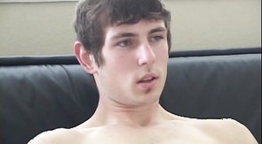 Lonely hunk is demonstrating his impressive boner!