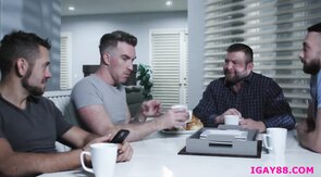 Hunk gays Nick Fitt and Liam Knox blowing big hard cock