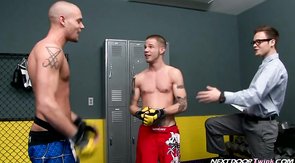 Team manager is having an awesome sex with the two boxers