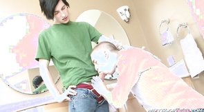 Sex in the kitchen in the video by the Next Door Twink studio