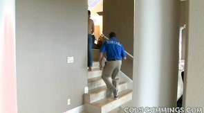 Muscled fucker is being sucked in the bedroom by his boyfriend