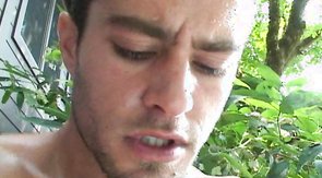 Brutal straight is jerking and cumming a big load of sperm!