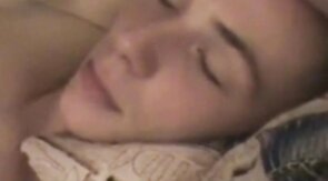 Jerking friends perfect cock while he is out cold