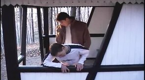 Impressive outdoor anal action with the hunky guys