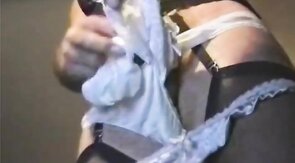 FOR MAXIPAD LOVERS! 1st time w pad in panties!-Vintage Video